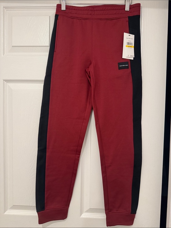 Calvin Klein Other - Calvin Klein Kids Maroon Joggers with Black Side Panels